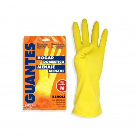 01 Guantes Goma Flockados (12 paq.) -P