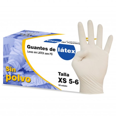 06 Guantes de Látex SIN POLVO (100 uds.) -L