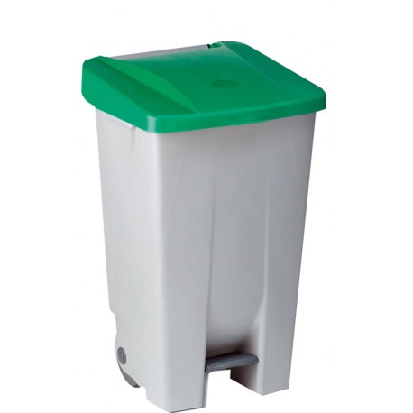 01 Cubo con Pedal y Ruedas 80 Litros