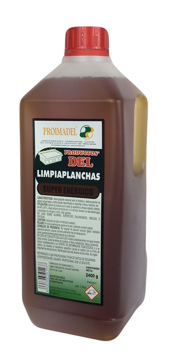 DEL Limpiador Planchas (Caja 9 botellas x 2,4 Kg)