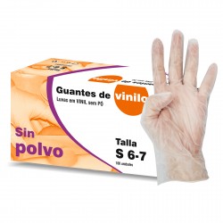 02 Guantes Vinilo  (100 uds.) - M