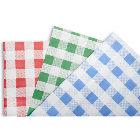 02 Caja Manteles 100x100 Cuadros Azul (500 uds.)