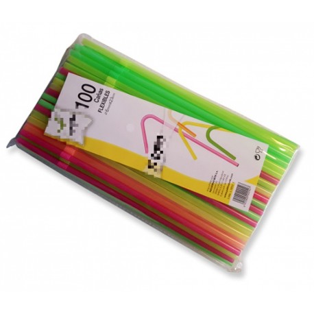 12 Cañita Flexible PLA Colores 5x230mm (Paquete de 1.000 uds.)