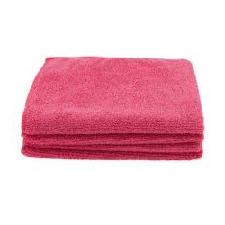 12 Paquete Bayeta Microfibra Rizo Roja (12 uds.)