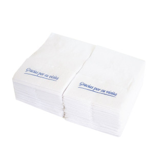01 Caja Servilletas Mini Sulfito "Gracias por su visita" (70x2 paquetes)