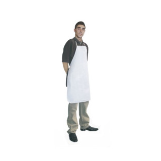 02 Delantal con peto de plástico, Blanco