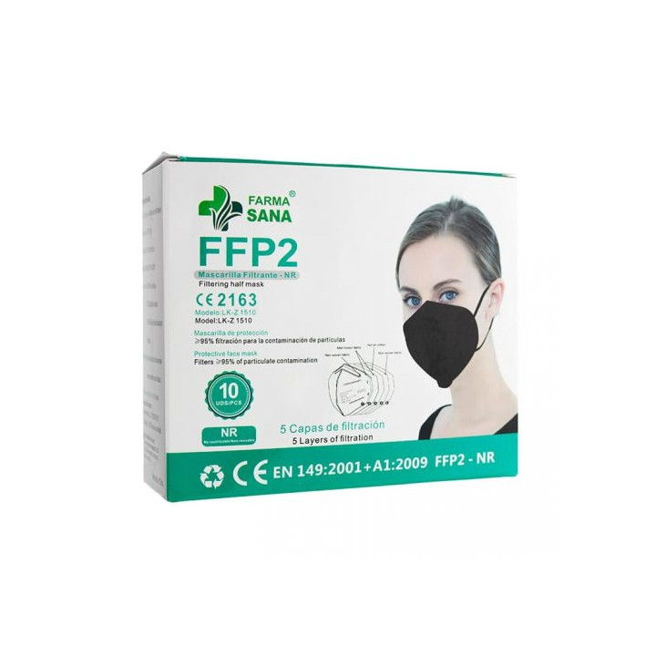 05 Caja Mascarilla FFP2  Negra (10 uds)