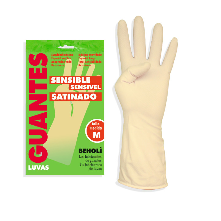 01 Guantes Goma Satinados (12 paq.) -P