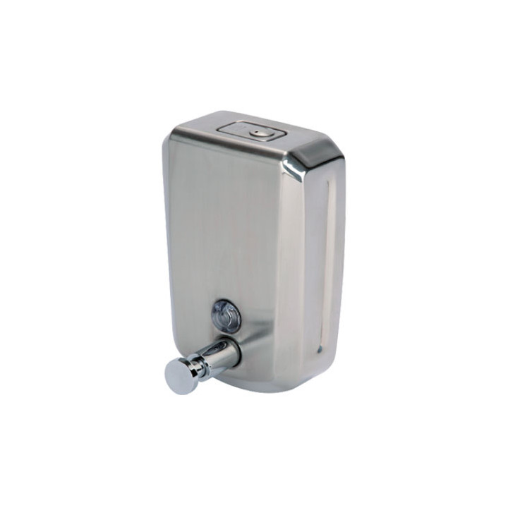19 Dosificador Gel Manos Acero Inox. Vertical 800 cc