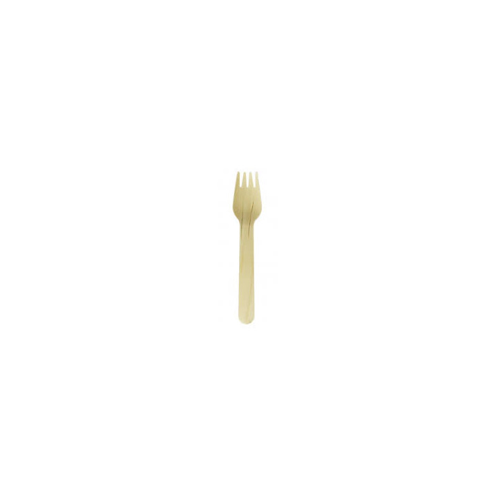 12 Tenedor Madera 165 mm (Paquete de 100 uds.)