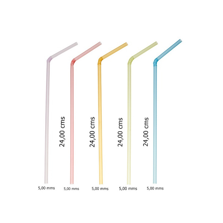 03 Cañita Flexible Flúor 5x240 (Paquete de 50 uds.)