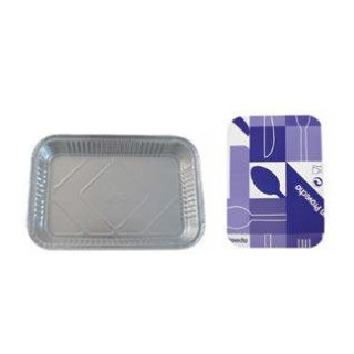 07 Envase Aluminio 241480-15 piezas 1.480 cc. con tapa cartón (Paquete de 100 uds.)