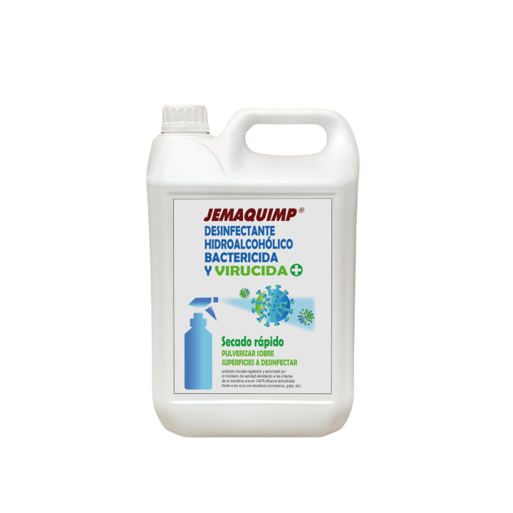 01 Jemaquimp Desinfectante Hidroalcohólico Bactericida y Virucida (5 litros)
