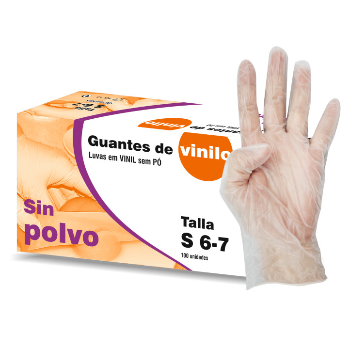 03 Guantes Vinilo (100 uds.) - G