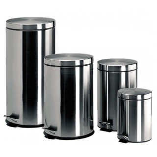 03 Papelera Pedal 20 Litros Acero Inoxidable