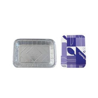 06 Envases Aluminio 240890 900 cc. con tapa cartón (Paquete de 100 uds.)