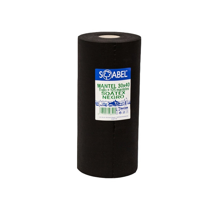 14 Rollo Mantel / Camino Mesa TNT precorte cada 30 cm, 0'4x48 m Negro