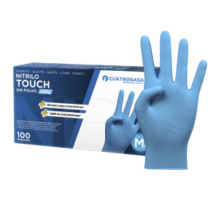 04 Guantes Nitrilo Azul (100 uds.) -XL