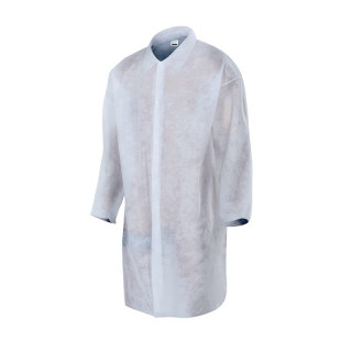 13 Bata Blanca Polipropileno Velcro - XL