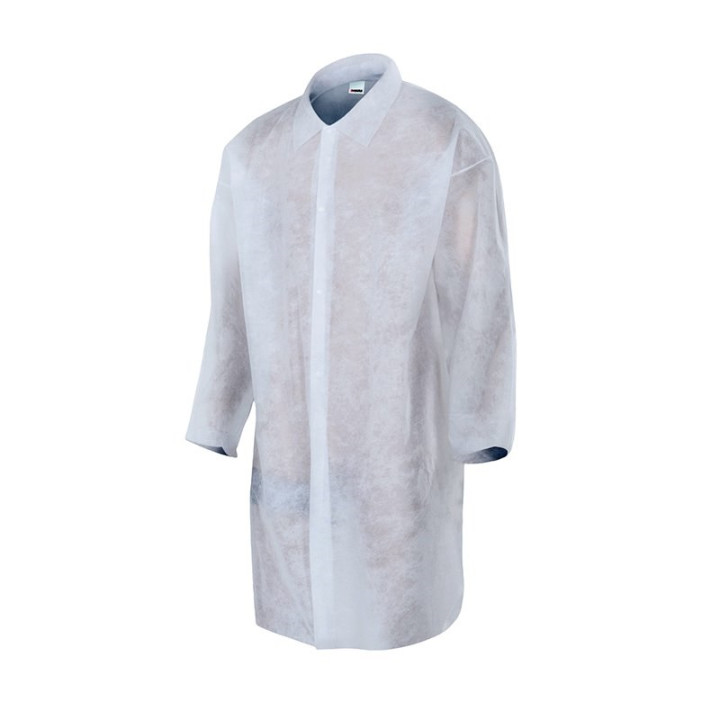 13 Bata Blanca Polipropileno Velcro - XL